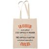 Tote Bag - PLANETEE - A Psychometrician Also Brilliant - Fairtrade Cotton - Beige - Printed In France