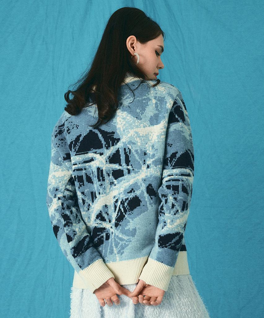 Aiseugadeuneiogongpal Cracked Ice Jacquard Knit