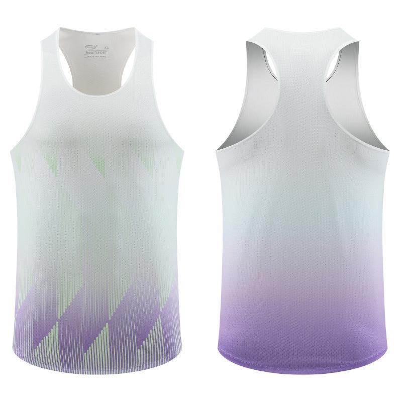 New track and field training suit men s and women s running marathon team uniform sprinting sportswear top S
