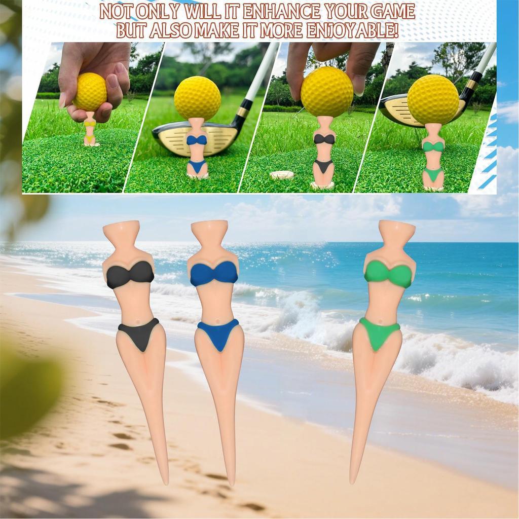 Funny Golf Tees Bikini Golf Tee Novelty Sports Gear Training Accessories for Beginner Indoor Backyard Men Women Golfer Course