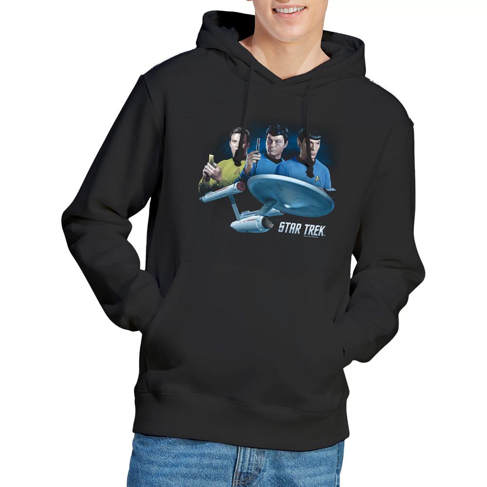 Star Trek Mens Main Three Hoodie