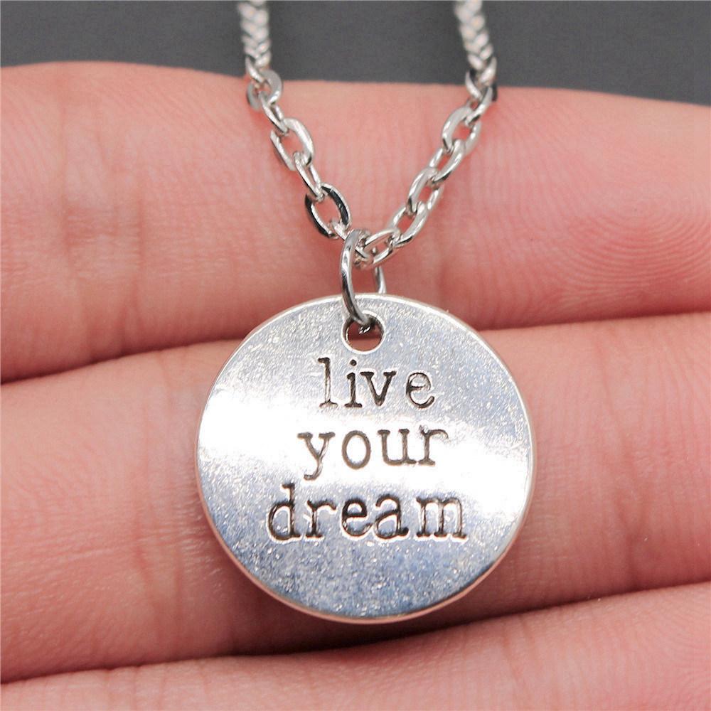 Necklace On The Neck 43cm Chain Round Tags Friendship Vintage Jewelry Supplies QN063