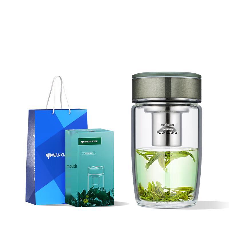 U181 Portable Single-Layer Glass Tea Bottle with Infuser