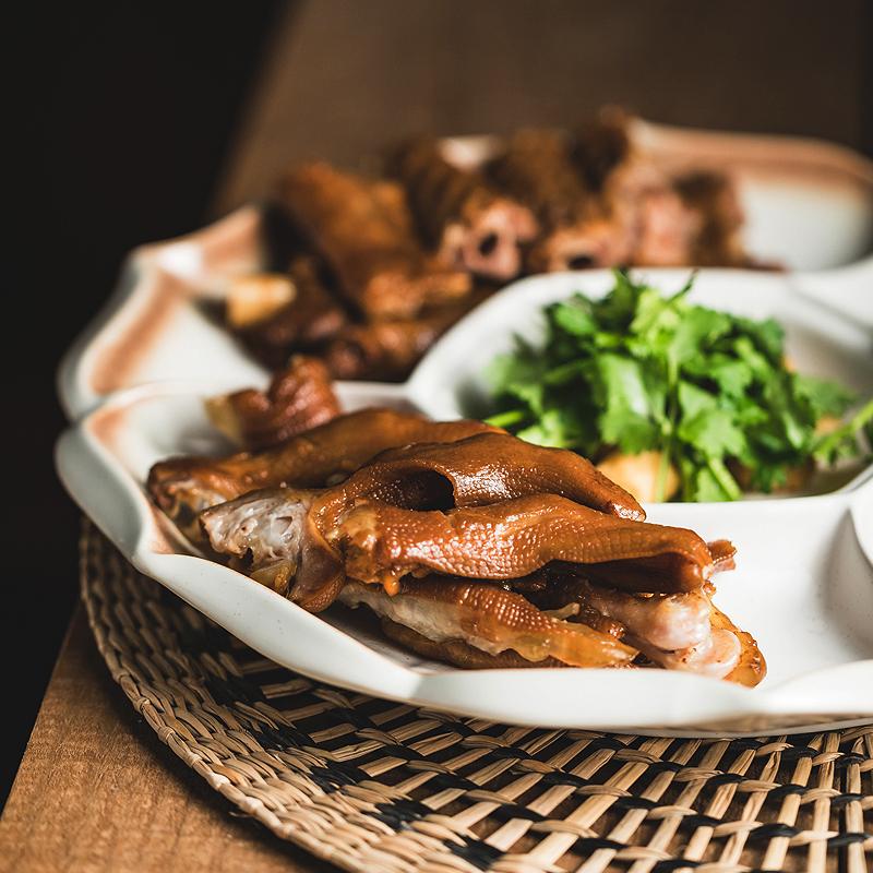 Ceramic Division Plate Seafood Barbecue Tableware Household Platter Cold Dish Braised Dishes Dinner Plates