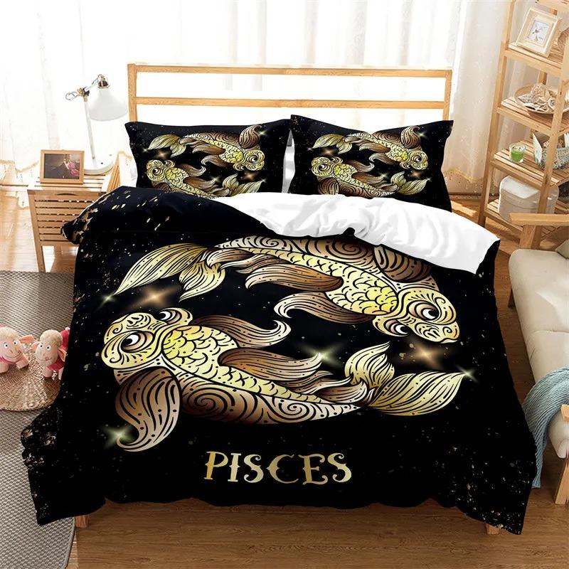 Mystery Constellations Duvet Cover Exotic Abstract Art Bedding Set Microfiber Comforter Cover King Queen For Adults Boys Bedroom