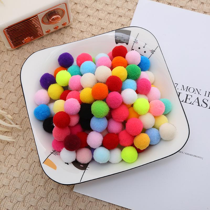 2.5cm High Elastic Plush Balls - Handmade DIY Toys & Decorative Accessories