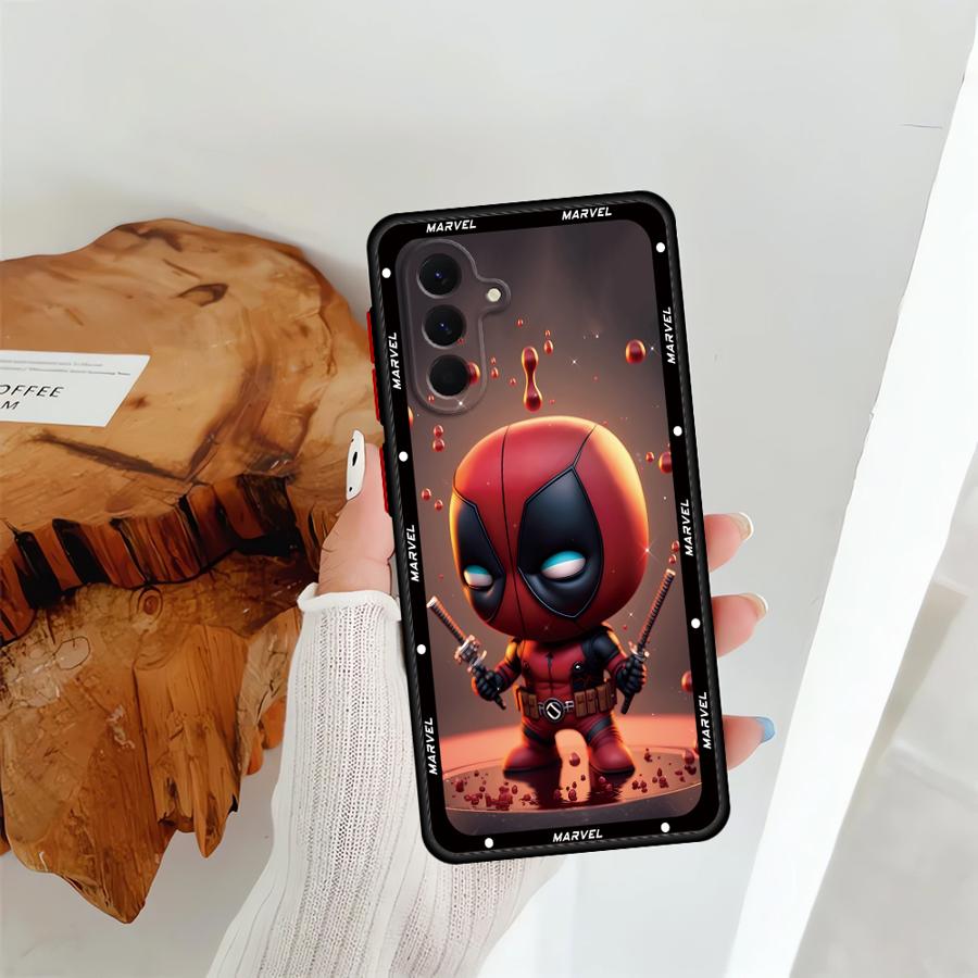 Custodia per Telefono per Samsung Galaxy A32 A73 A31 A22 A36 A21 A72 A23 A25 A26 A56 A52 A71 Cover Morbida Carina Marvel Deadpool Iron Man