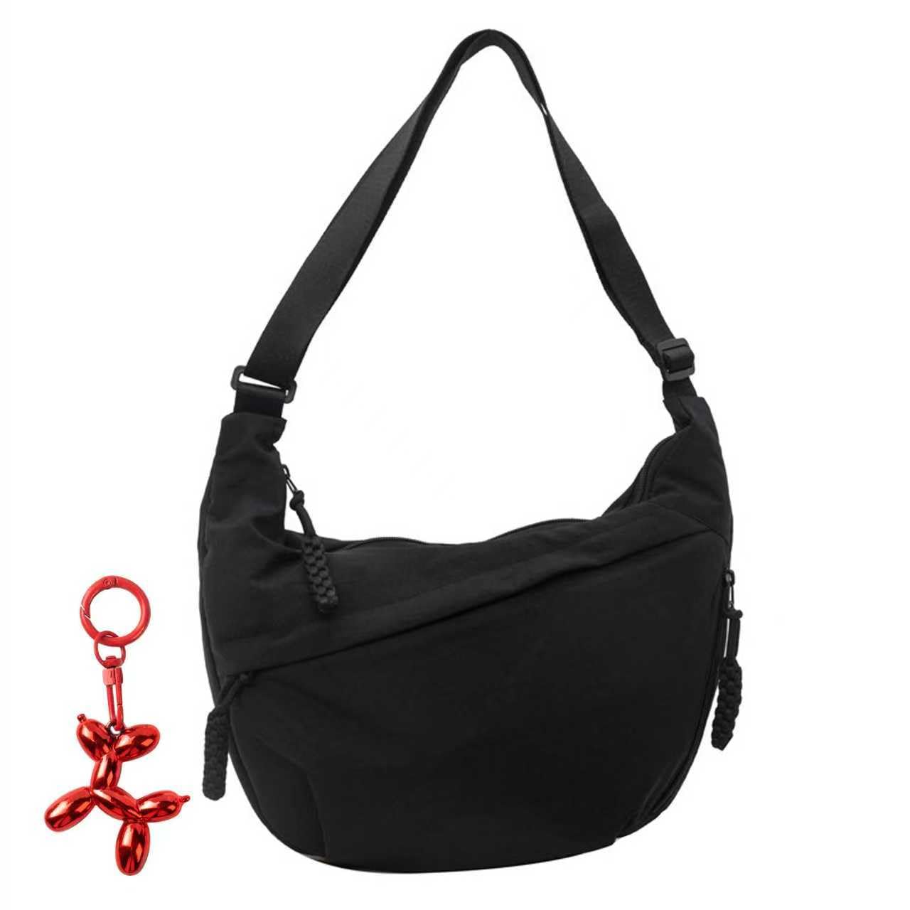 

KSYN KO-KO Women s 2-Way Hobo Shoulder Bag, Lightweight and Durable Nylon, Multiple Pockets, Adjustable Shoulder Strap, Compact Design, Handheld, for