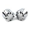 Chrome Motorcycle CNC Front Axle Nut Cap Cover Bolts for Harley Touring Softail Road King Glide Dyna Street 500 XG500 XG750 etc.