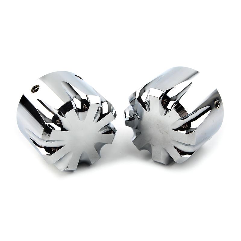 Chrome Motorcycle CNC Front Axle Nut Cap Cover Bolts for Harley Touring Softail Road King Glide Dyna Street 500 XG500 XG750 etc.