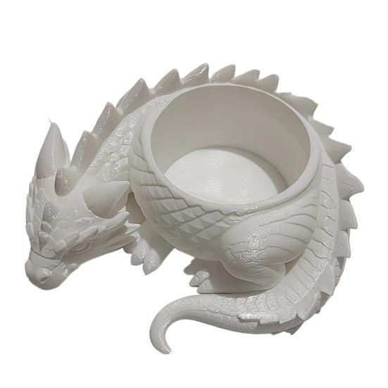 Drukarka 3D Doniczka, Kształt Smoka w Bajkowym Stylu z Oddychającym Designem, Mały Pojemnik na Rośliny do Wystroju Domu
