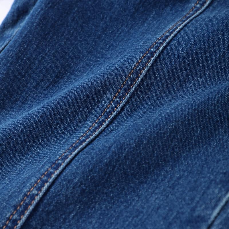 Ensembles décontractés en denim pour femmes, vestes slim à revers et manches bouffantes, pantalons droits taille haute, mode printemps 2025, ensemble 2 pièces pour femme