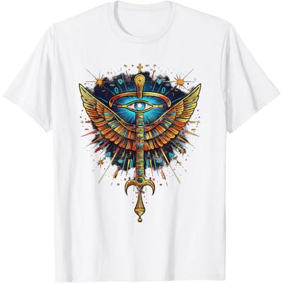 Ägyptisches Auge antiker Pharao Sphinx ägyptisches T-Shirt(19)