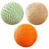 Cat Colorful Sisal Ball Toy Wool Ball Teasing Cat Ball Plush Self-hi To Relieve Boredom and Resist Biting Teeth Grinding Stick Teasing Cat Supplies