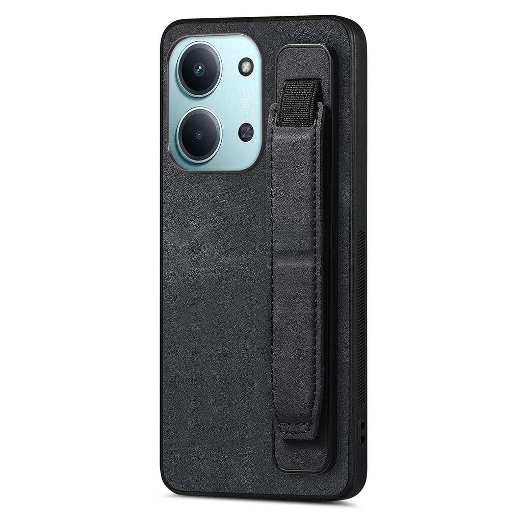 Wristband Kickstand Case For Xiaomi Redmi 15C 5G (EU) (173mm)/15C 4G (EU) (173mm) Leather + TPU Phone Cover