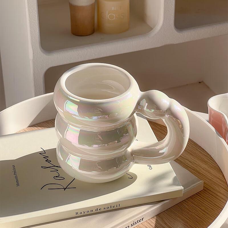 Cute Pearlescent Layered Ceramic Mug