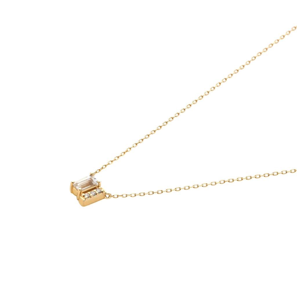 Vendome K18YG White Topaz Diamond Necklace GGVN015440TH [Official] [VIH Aoyama]