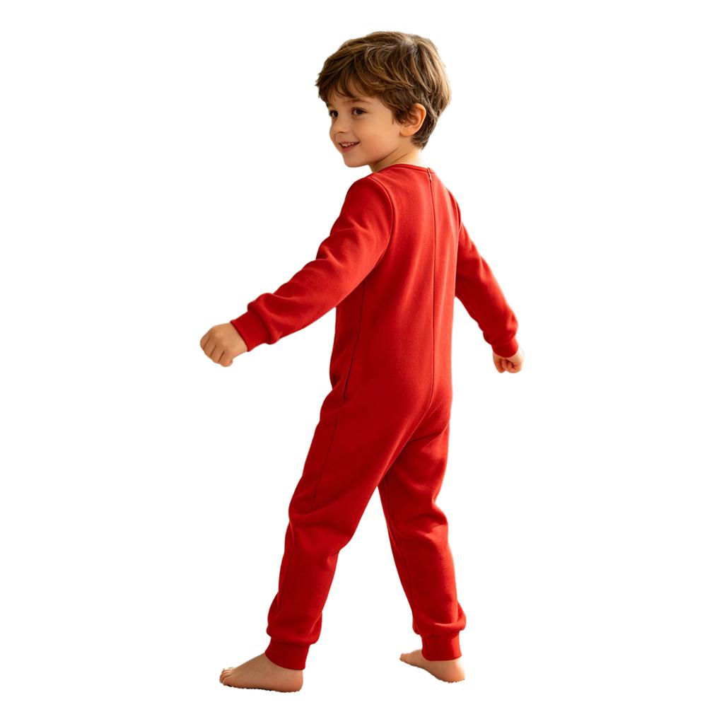 3Pcs Unisex Kids Cotton Jumpsuit Round Neck Long Sleeve Back Invisible Zipper Special Needs Adaptive Clothing for Boys Girls