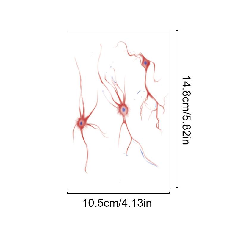 

Хелловін Хелловін Прикраси Крутий Дизайн Кровоносних Судин Хелловінський Вигляд Водний Переклад Хелловінський Подарунок 1шт 1pcs