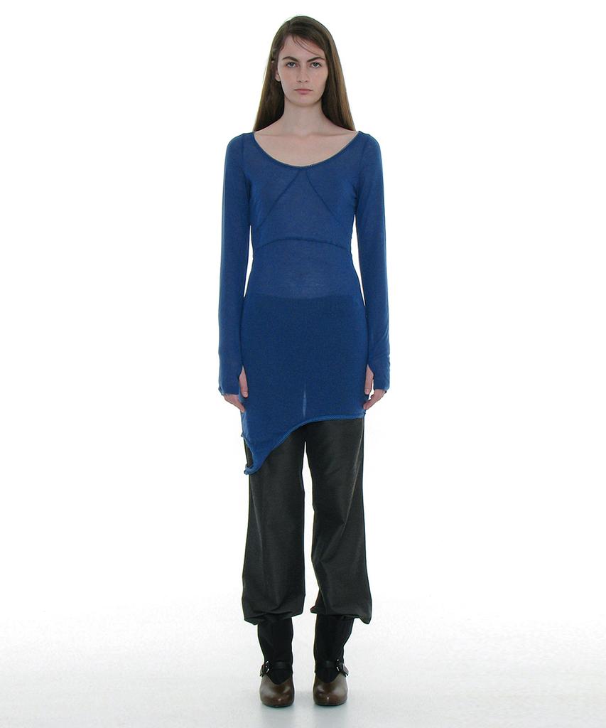 Partimento Woman Transform Layered Jersey Long Sleeve Dress_Blue