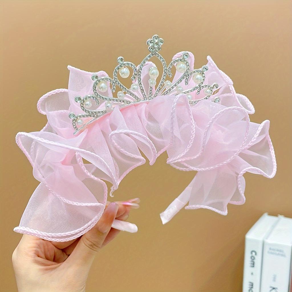 Girls Mesh Crown Headband, Holiday Hair Accessories