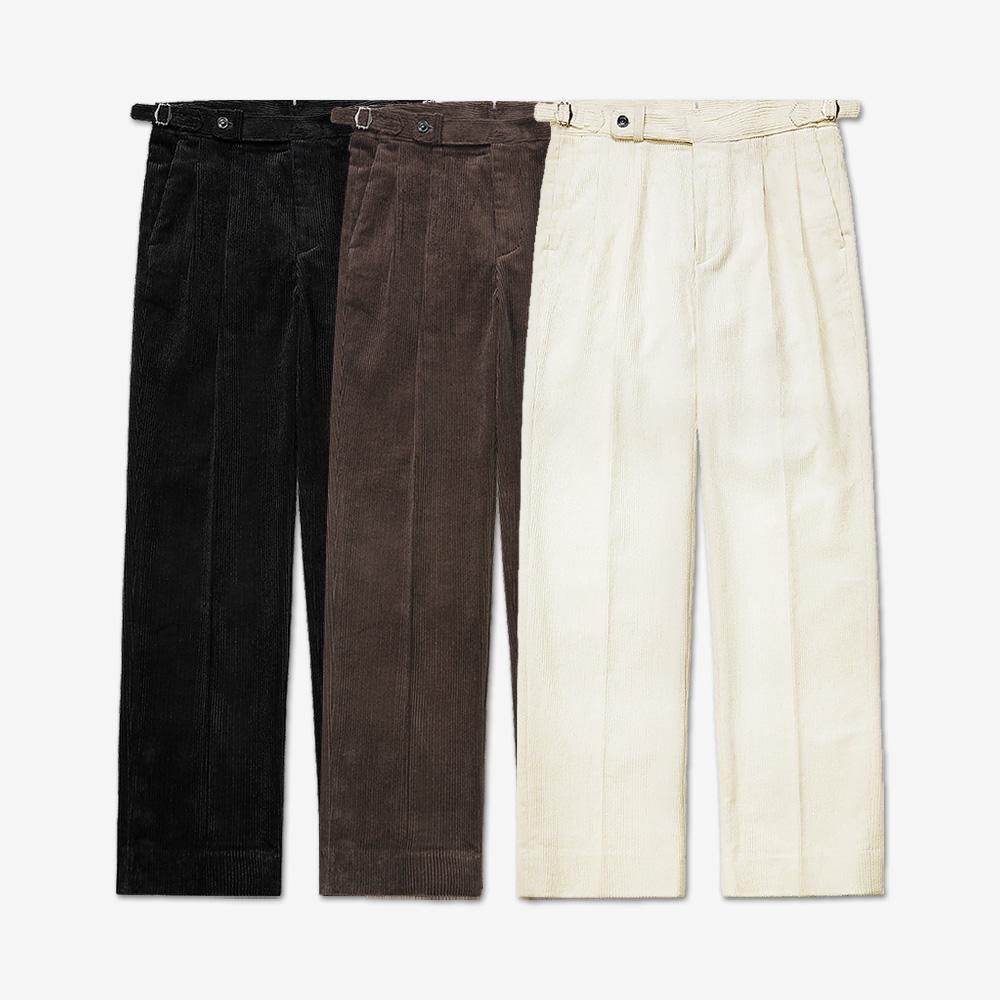 Solti 8Wale Reve Corduroy Trousers (Black)