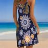 Women's Beach Dress Mini Dress  Flower  Print Casual Modern Dress Sleeveless Loose Fit Outdoor Daily Summer