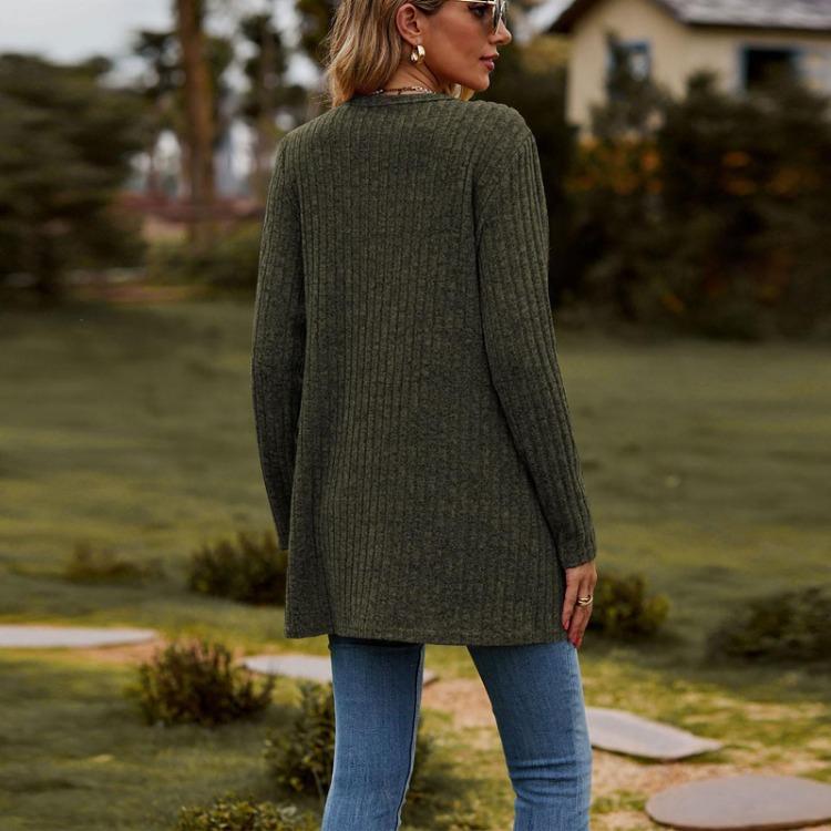 Elegant Women Long Sleeve Cardigan Sweater Coat Top Ladies Wear
