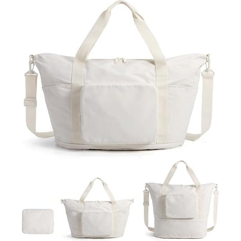 Expandable Large Capacity Yoga Fitness Travel Bag with Luggage Handle