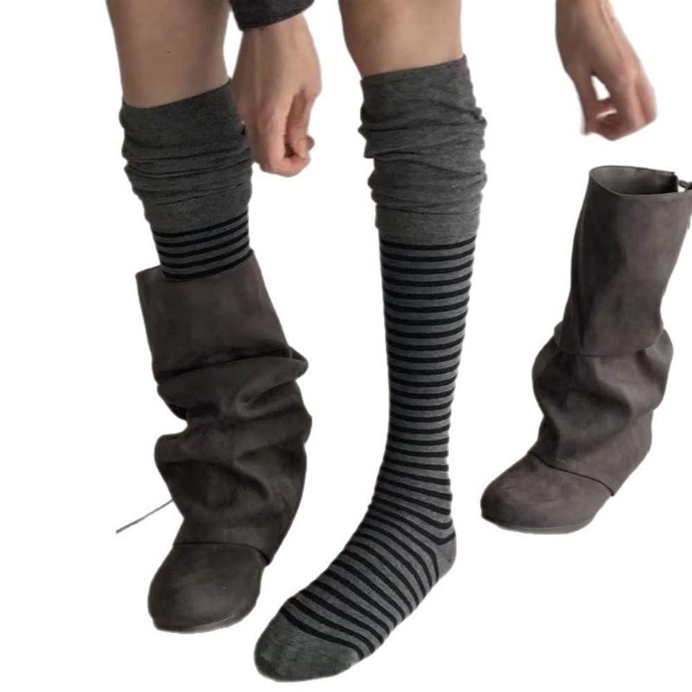 Soft Knit Over the Knee Socks Slouch Style Long Socks Aesthetic Knee High Socks For Women