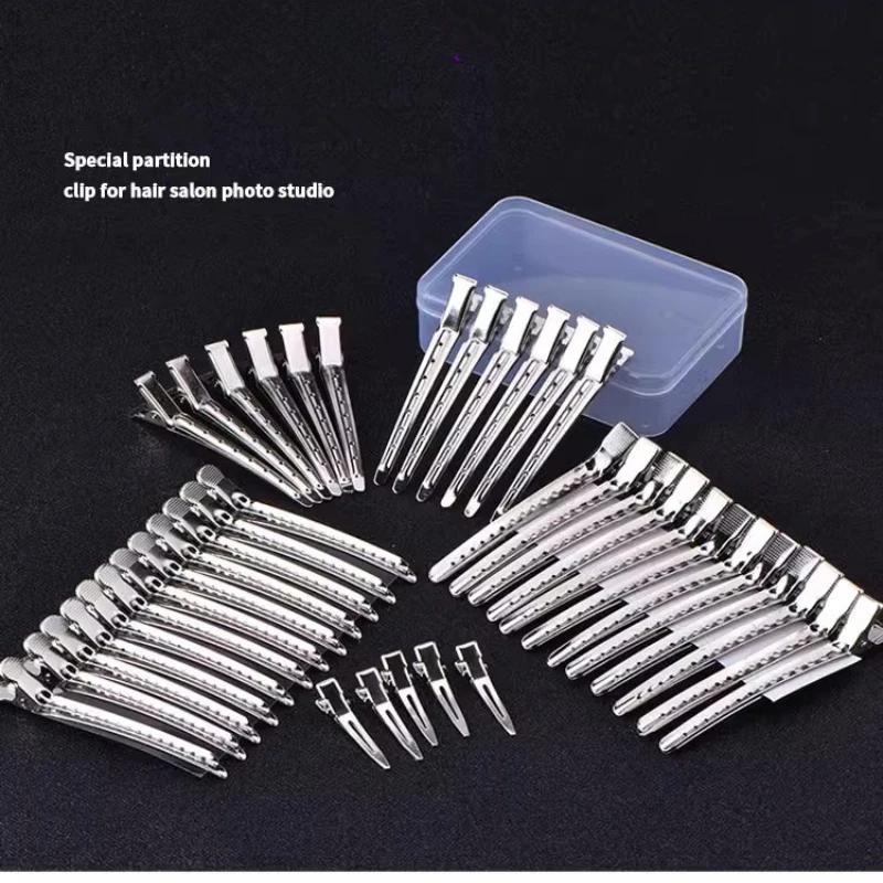 10 Stück Lange Haarspangen Haar Make-up Pony Haarfixierwerkzeuge Haarspange Edelstahl Entenschnabel-Clip Typ für Friseur Make-up