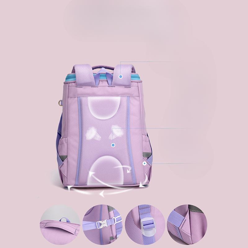 New High value Schoolbag for Primary School Students with Personality To Reduce Burden and Protect Ridges for Children and Girls