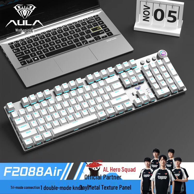 AULA F2088Air Triple Mode Mechanical Gaming Keyboard