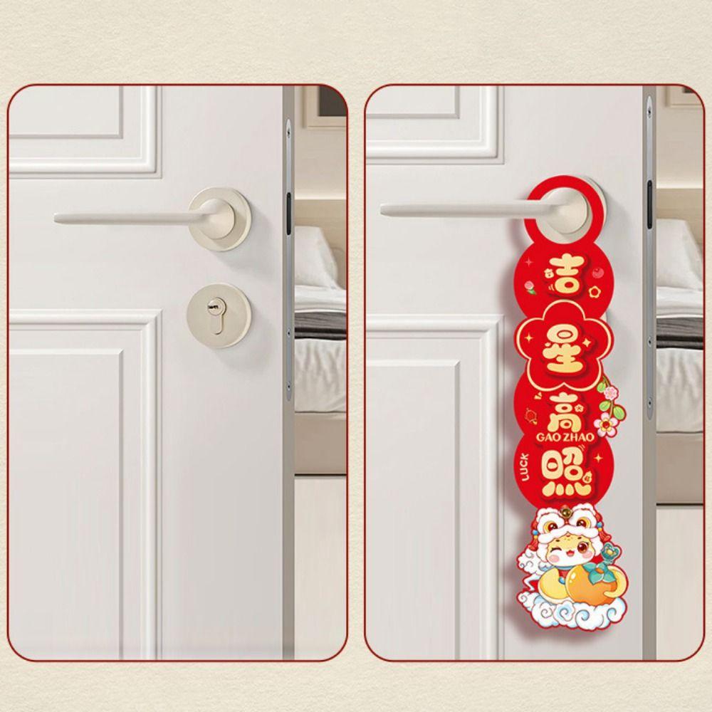 1 Pair Blessing Snake Year Door Handle Hanging Zodiac Snake Doorknob Ornament Lunar New Year