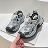 Kindersandalen 2025 Sommer neue Jungen Mesh hohl Zehenschuhe weiche Sohle Sport Mädchen Outdoor Strandschuhe