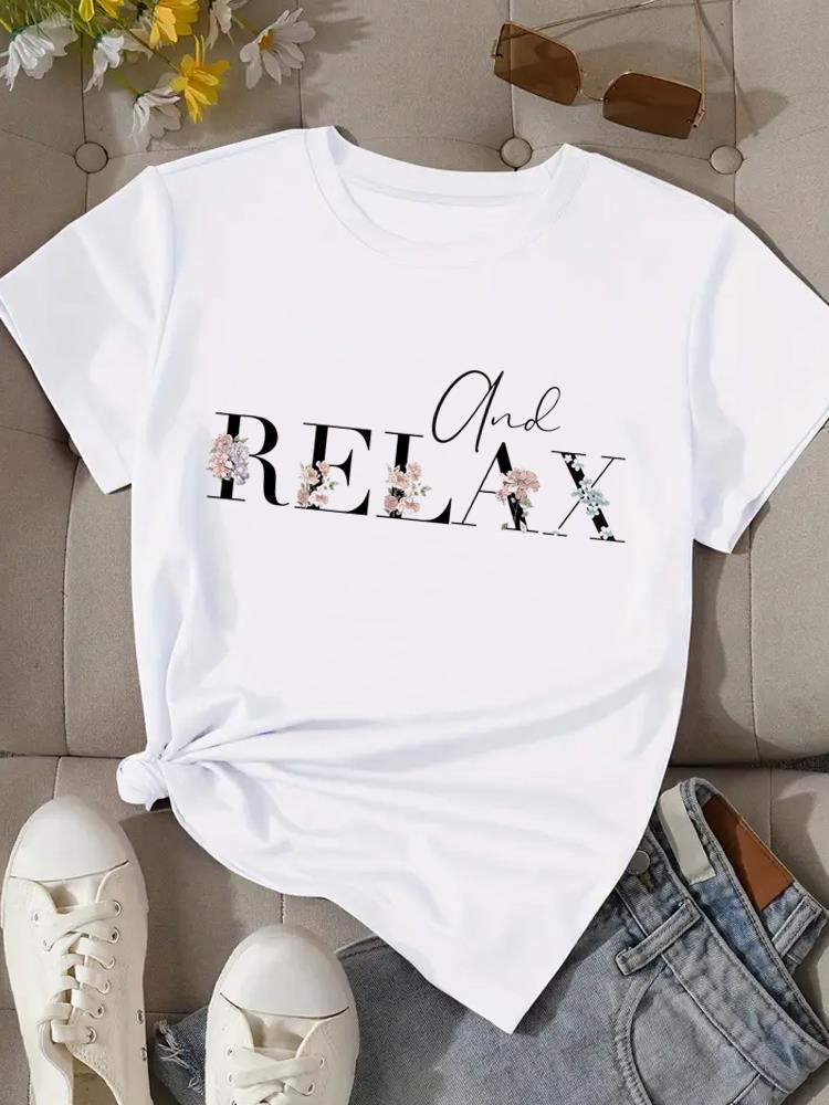 (Asian Size) Print love style cute Fashion Female Tee Top Women Clothing T Shirt Woman Short Sleeve Graphic T-shirts