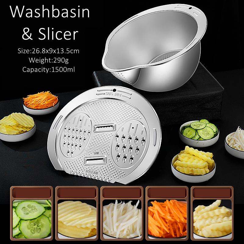 

Многофункциональная сертифицированная LFGB машина для мойки риса из нержавеющей стали 316L, ломтерезка для фруктов и овощей из нержавеющей стали 304, 2 в 1