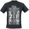 Gojira Okkultes Holzschnitt-T-Shirt Progressive Metal T-Shirt mit Skelettbaum Gotisches Kunstdesign für Fans
