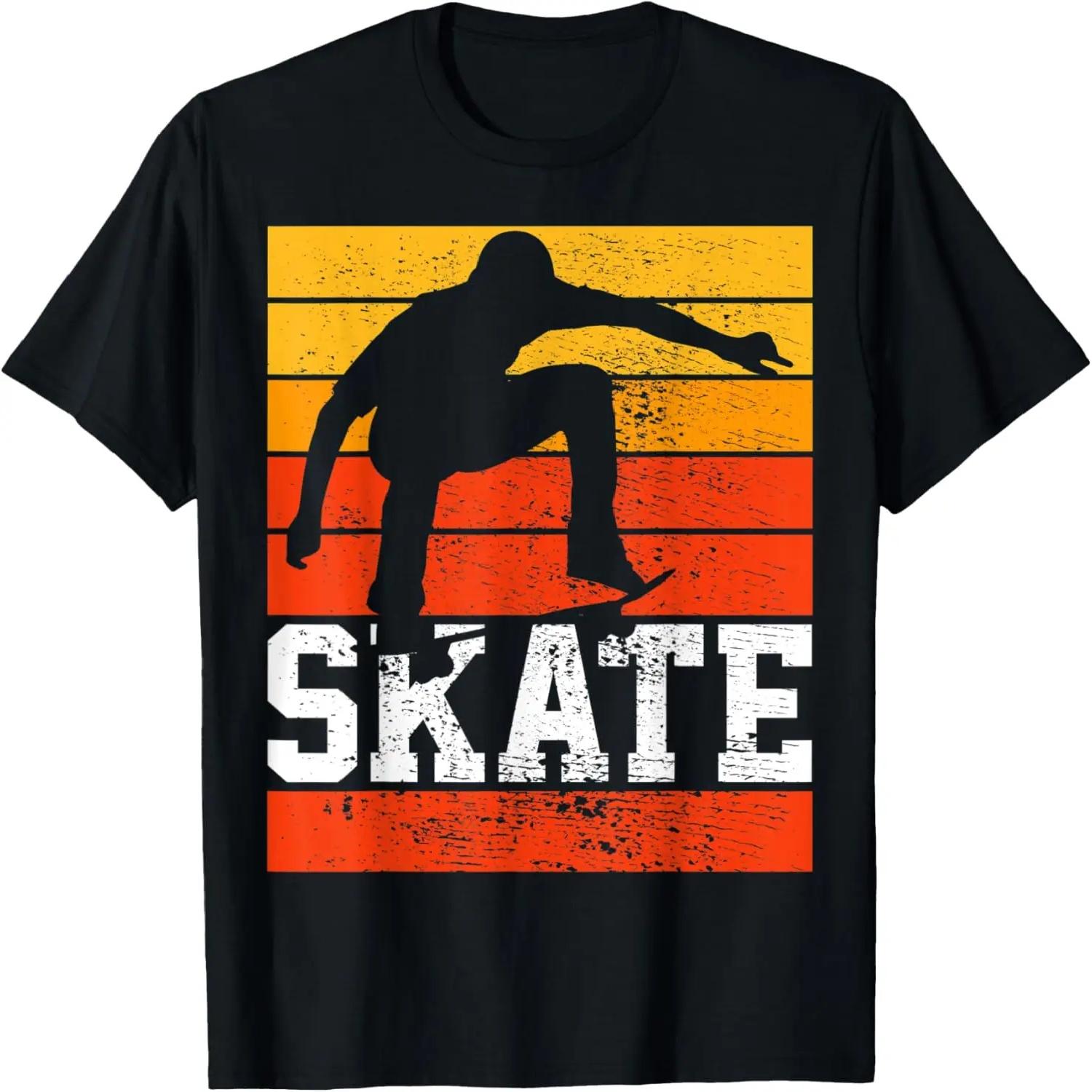Skateboarding Skateboard Skateboarder Street Retro Vintage T-Shirt S чёрный