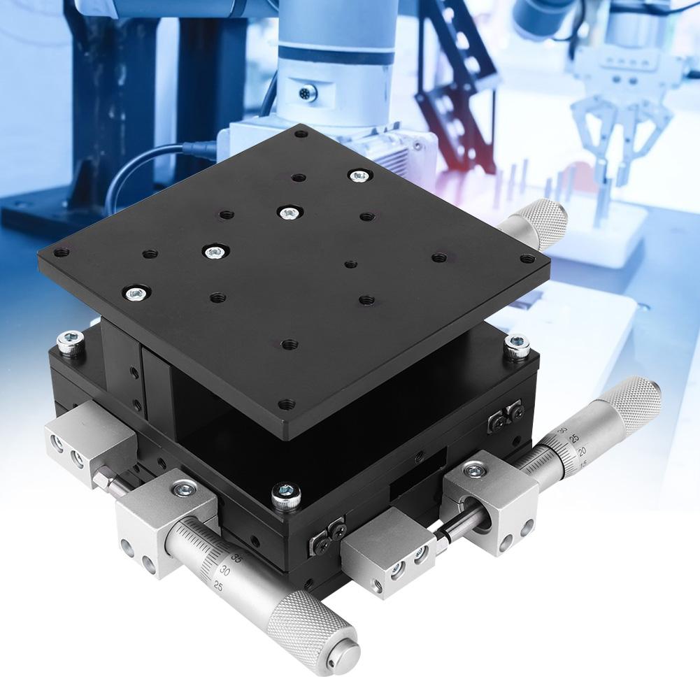 LD90 LM XYZ 3 Axes Trimming Platform Manual Linear Stage Tuning Sliding Table 90 x 90mm