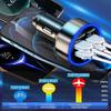 UYUXIO 6 in 1 USB C Car Charger Adapter Dual PD with Voltage Display QC 4.0 AFC Super Fast with Volt Meter for Samsung iPhone
