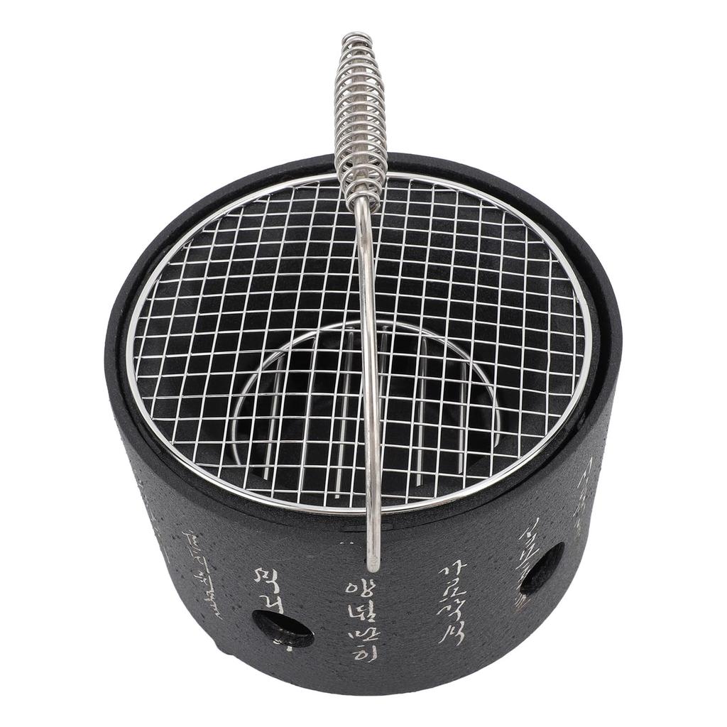 BBQ Stove Aluminum Stainless Steel Multifunctional with Portable Handle Food Charcoal Stove for Tea Making Camping