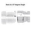 2 Stück Aluminiumlegierung 12AN Male Schweißanschluss-Fittings 12AN Male Bördel-Schweißbar Kraftstofftank-Fitting-Adapter-Stecker
