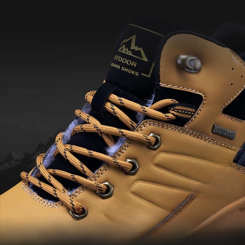 New Winter Men's Boots Fur Warm Snow Boots Men Winter Boots Work Shoes Men waterproof Ankle Boots Outdoor Men's Sneakers Footwear