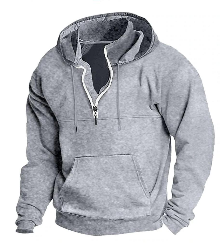 2023 Autumn/Winter Thick Hooded Men’s Printed Loose Sweatshirt