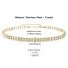 MinaMaMa Minimalista Collana girocollo in acciaio inossidabile e cristallo per donna Squisita catena di strass Collane tennis Gioielli Regali
