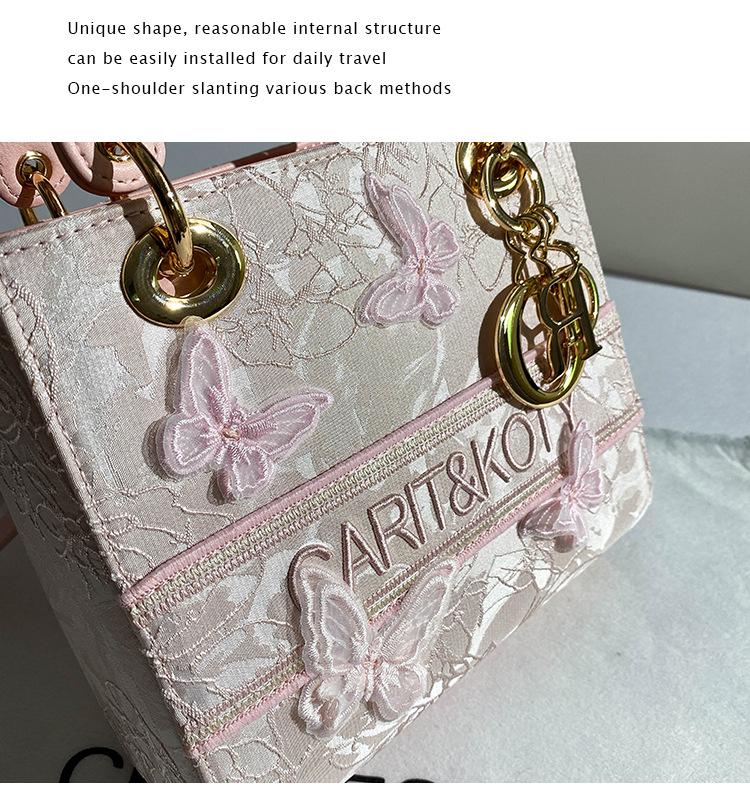 Lace Lady Di Summer 2024 Bow Handbag – Small Square Design