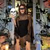Spider Web Witch Cape 3 Pieces Halloween Witch Costume Cosplay Apparel for Goth Party Photo Ghost Bridal Autumn Vampire Stage