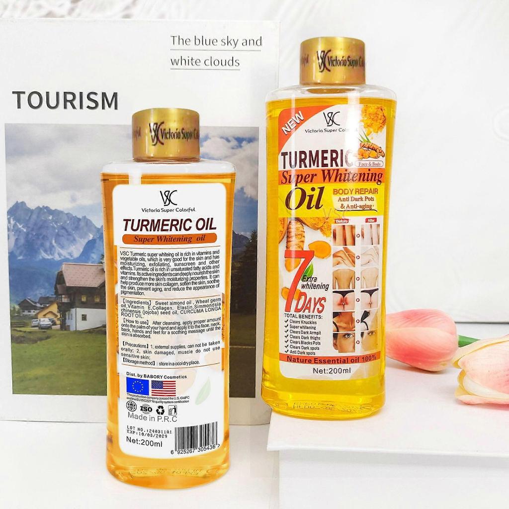 Turmeric Oil Super Whitening Face & Body Moisturizer Nourishing Anti-aging Correct Spots Wrinkle Skincare Essential Oil