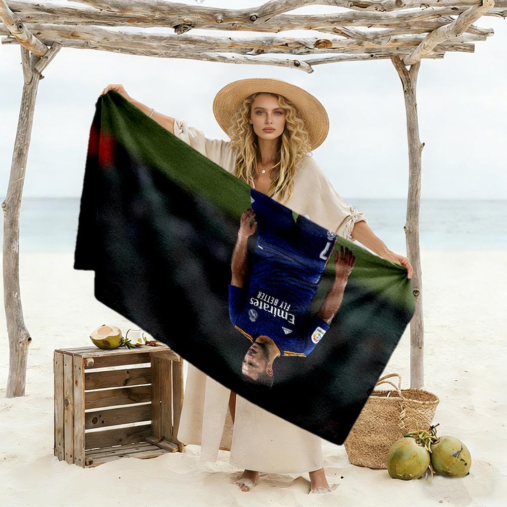 Youth Soccer Player Action Beach Towel High Absorbency & Quick-Dry Comfortable Lightweight Perfect for Traveling Yoga Camping and Swimming